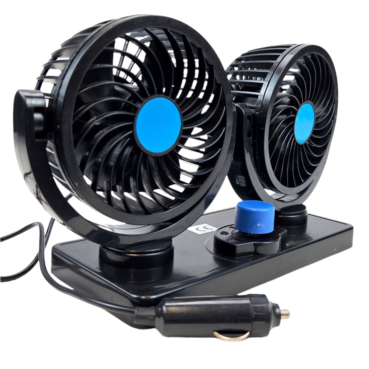 Double Head Car Fan 2x15cm