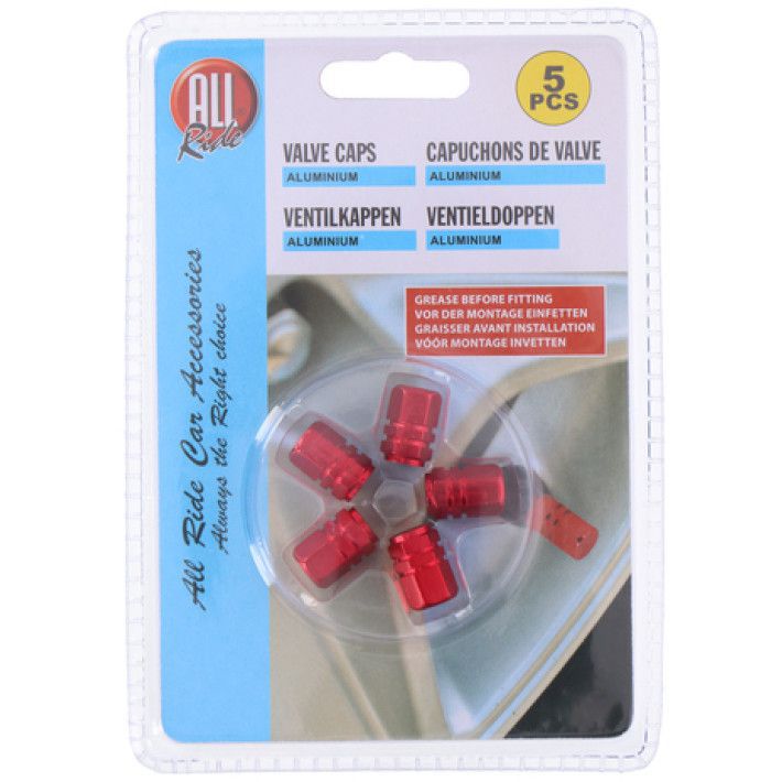 Aluminum Valve Cap Set – 5 Pieces