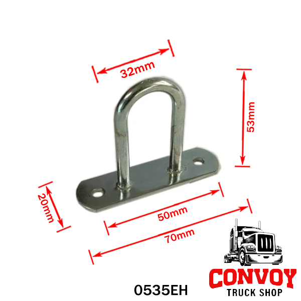 Galvanized Curved Semi-Round Tarp Hook