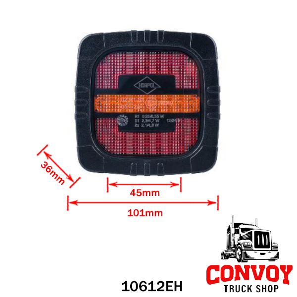 LED Rear Light for Tractor/Truck – Brake, Tail & Indicator Functions