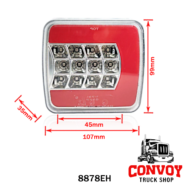 LED Lamp 4-Function Transparent Non-Reflector 12/24V