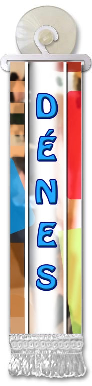 Mini bandera personalizada con nombre (A-E)