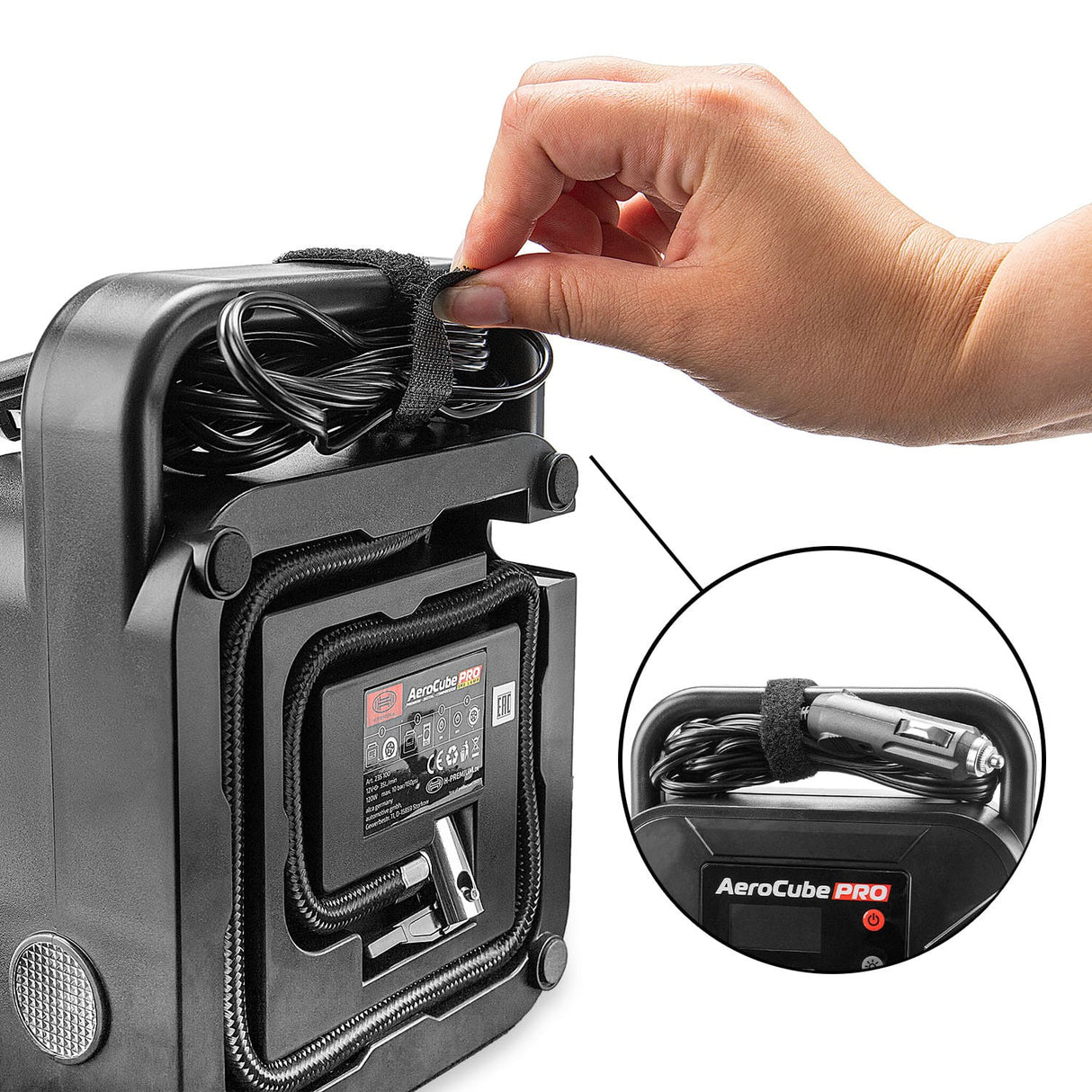 Prenosný kompresor do auta s LED osvetlením