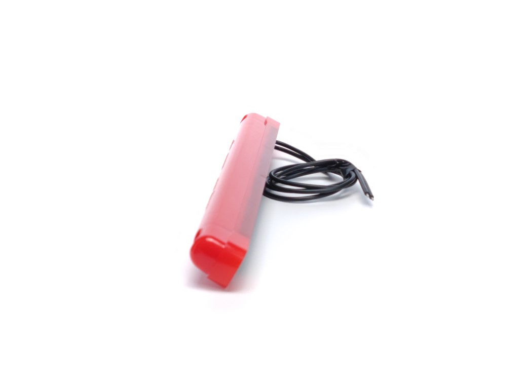 LED Rear Position Lamp Red 24cm Frosted Glass 12/24V