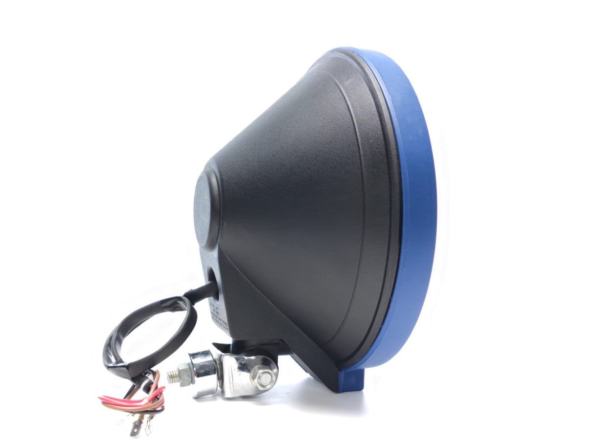 Round High Beam Spotlight with Blue Lens – 223mm
