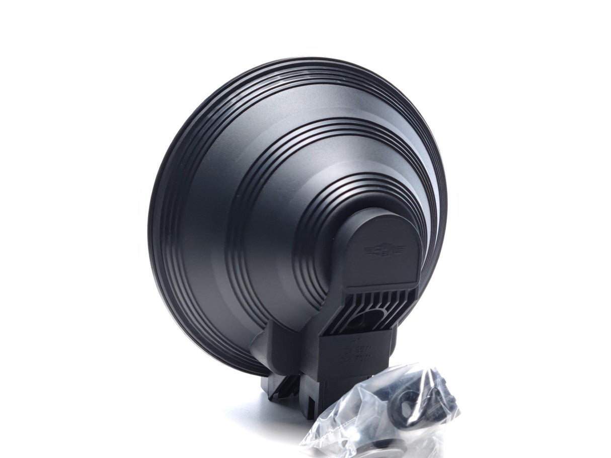 Round High Beam Headlight with White Lens and LED Position Light