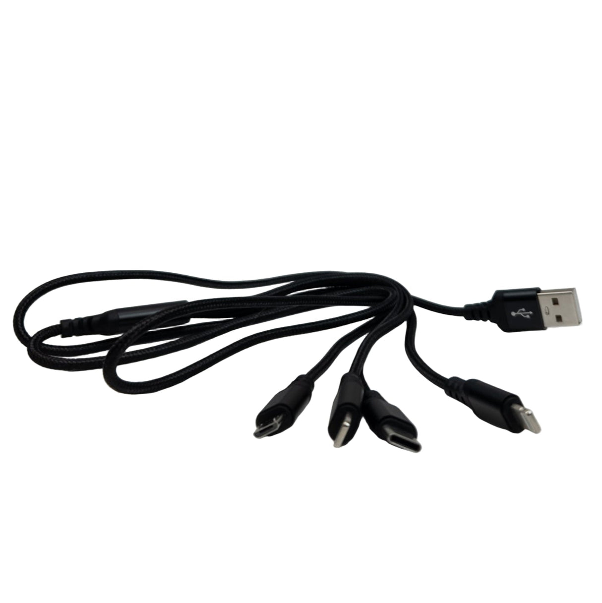 Hoco X76 4-in-1 USB Cable (Lightning/Type-C/Micro USB) 1m Black