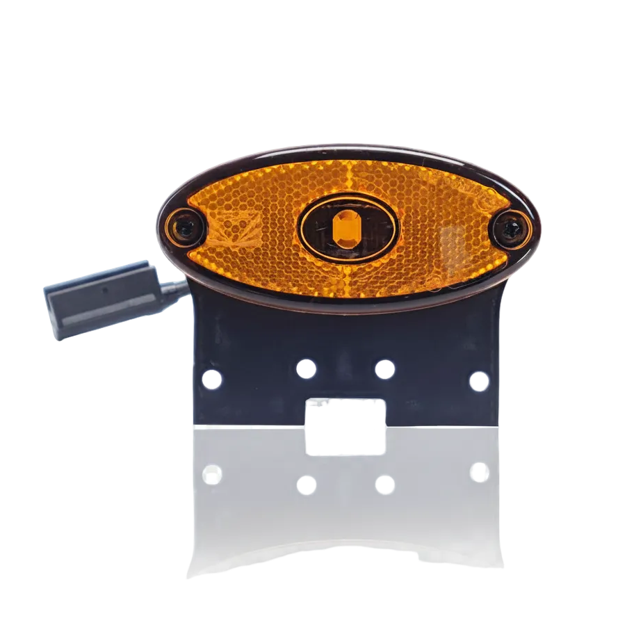 Feu de position LED ovale jaune avec support Flatpoint II Aspöck