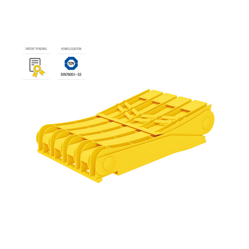 Foldable Plastic Wheel Chock with Metal Reinforcement