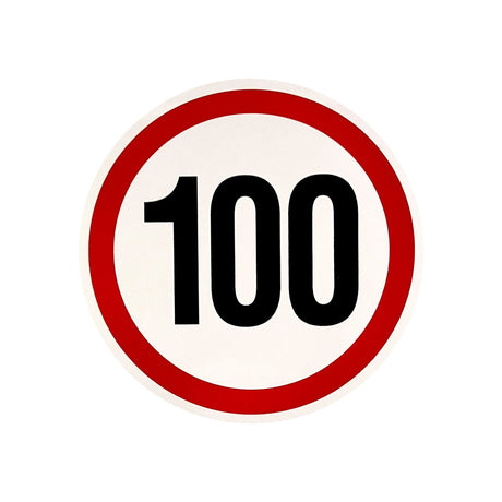 Reflective Speed Limit Sticker – 13 cm & 19 cm