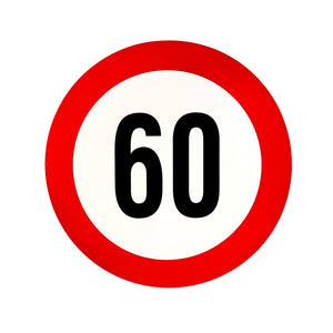 Reflective Speed Limit Sticker – 13 cm & 19 cm