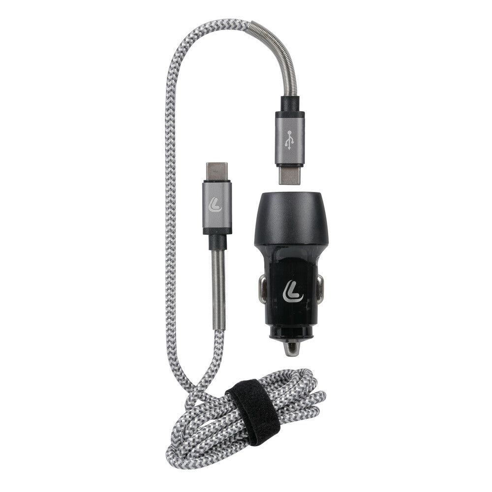 USB Car Charger with Type-C Fast Charging