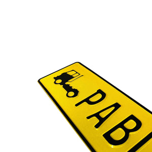 Custom Embossed Nameplate