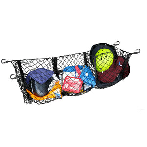 3-Compartment Trunk Organizer Net – Black