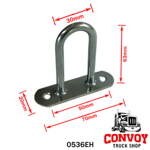 Galvanized Curved Semi-Round Tarp Hook