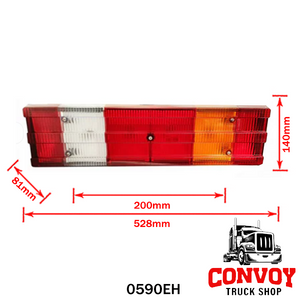 6-Chamber Ribbed Rear Lamp for Mercedes Actros