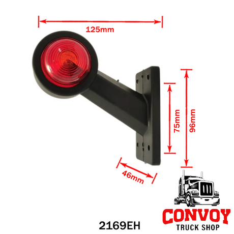 Straight Arm Rubber Position Lamp, Bulb Type