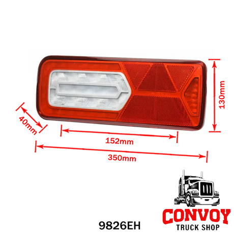 Vignal LC12 LED Trailer Rear Light with Triangle Reflector