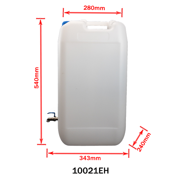 Plastic Dispenser Canister with Metal Tap