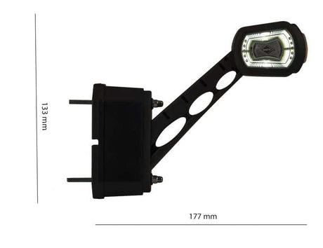 Straight LED Marker Lamp with Integrated Reverse Sensor – 3 Functions
