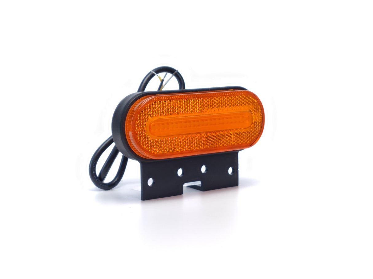 LED Position and Indicator Lamp with Rounded Amber Bracket