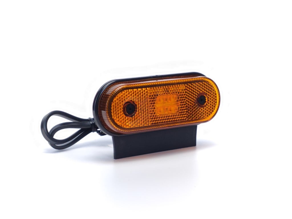 LED Position Lamp with Rounded Amber Holder, 4 LEDs