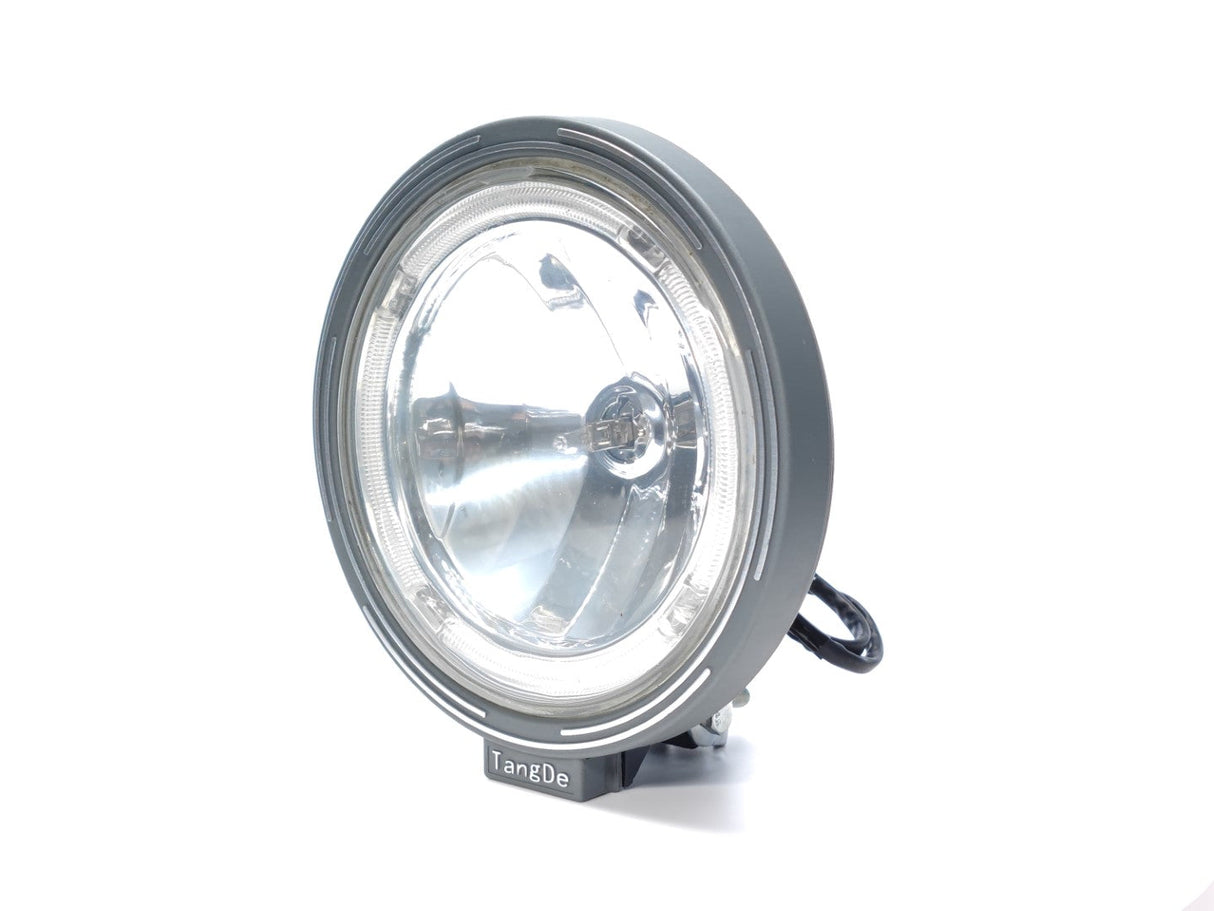 Round High Beam Headlight with White LED Position Light