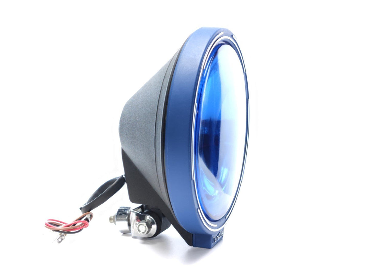 Round High Beam Spotlight with Blue Lens – 223mm