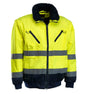 Blouson pilote haute visibilité jaune-marine 3-en-1