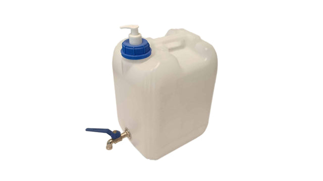 Water Container with Metal Tap and Soap Dispenser