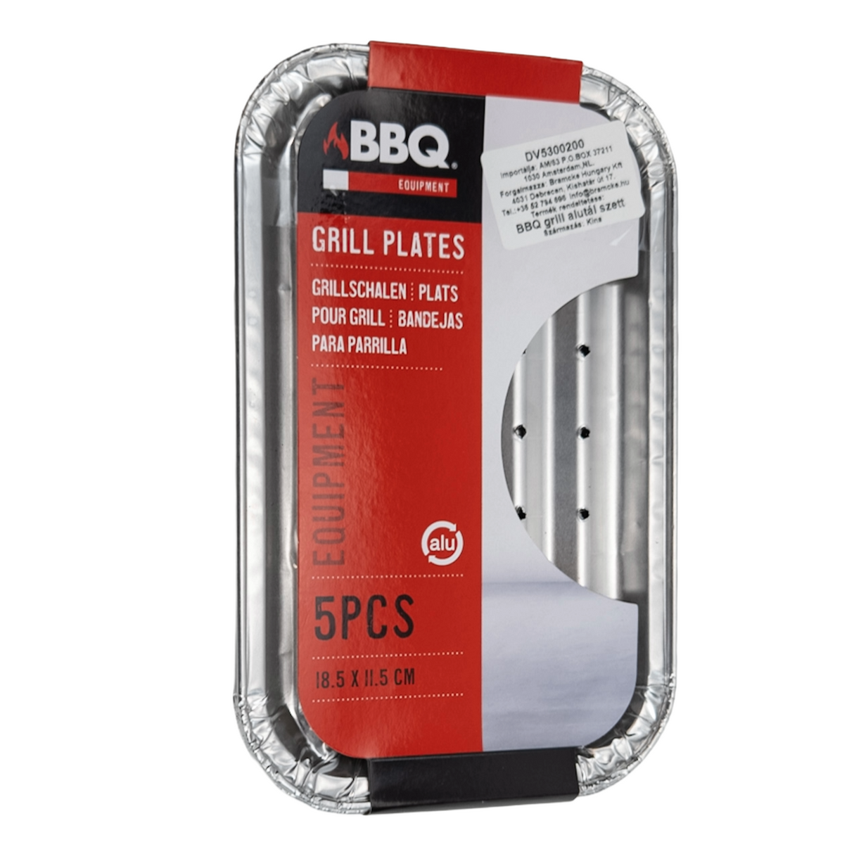 Aluminum Grill Tray Set for BBQ – Flat, Pack of 5