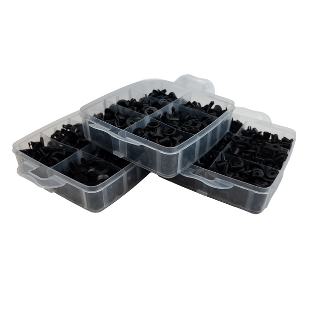 Plastic Fastener Set – 16 Types, 625 pcs