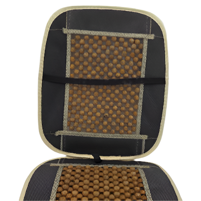 Wooden Bead Car Seat Cover - Beige