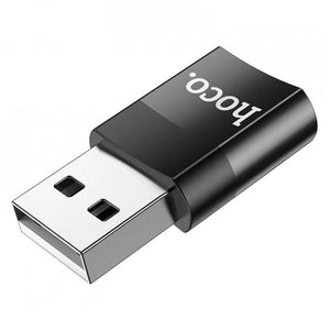 Adaptador USB 2.0 a USB Tipo-C Negro HOCO UA17