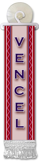 Personalisierte Mini-Fahne mit Namen – M-Z, mit Saugnapf