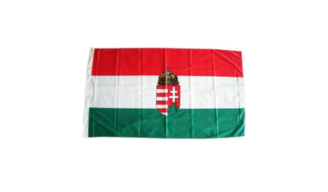 Hungarian Flag with Coat of Arms – Large (90x150cm)