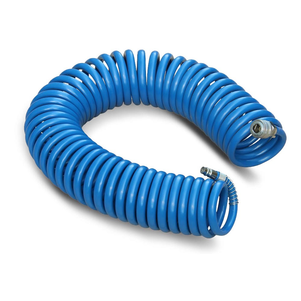Air Blow Gun Spiral Hose 5 x 8 mm, 15 m with Quick Connector