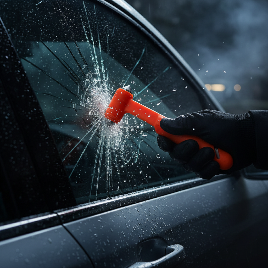 Glass Breaker Hammer & Seatbelt Cutter