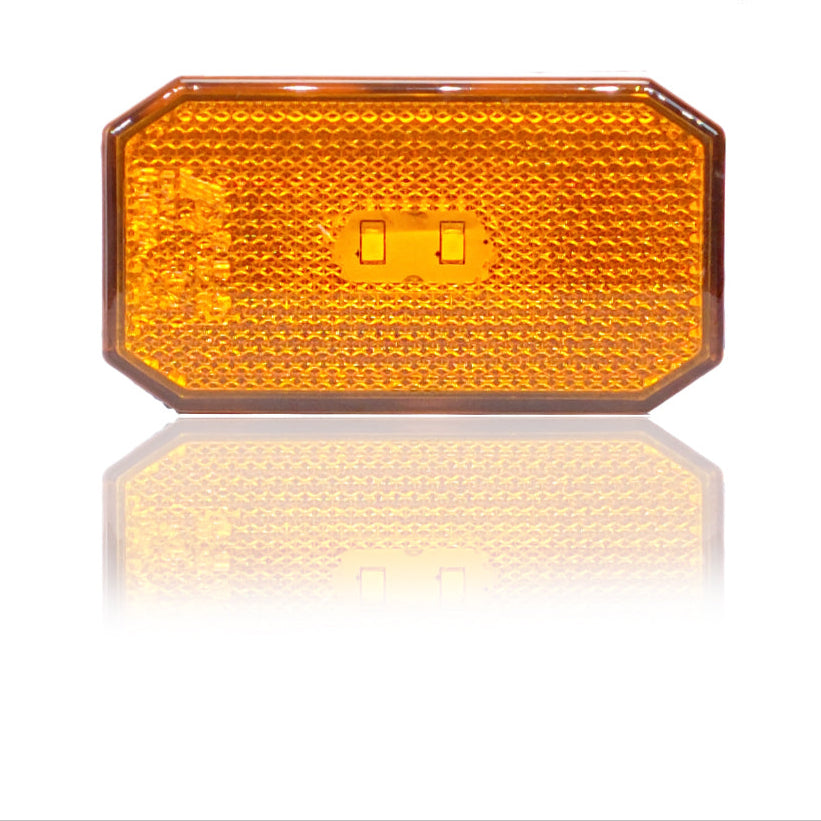 Rectangular LED Side Marker Lamp 2LED 12/24V
