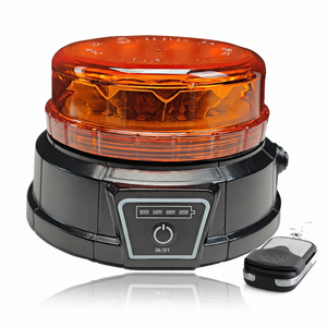 Ultra-Slim Yellow LED Strobe Light with Magnetic Base and Remote Control