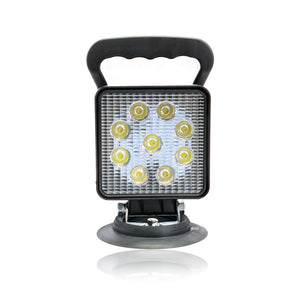 LED Work Light, Square, Magnetic Base, 27W, Cigarette Lighter Plug