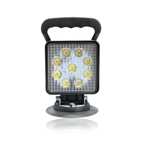 LED Work Light, Square, Magnetic Base, 27W, Cigarette Lighter Plug